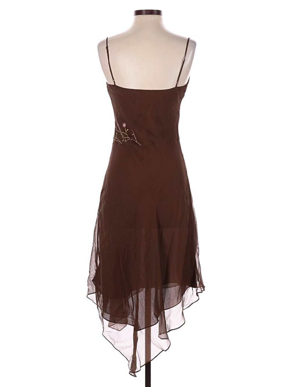 Silk Embroidered Sequin Slip Dress Y2K VINTAGE FAIRYCORE BOHO RARE - Picture 2 of 3
